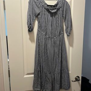 Blue checkered dress